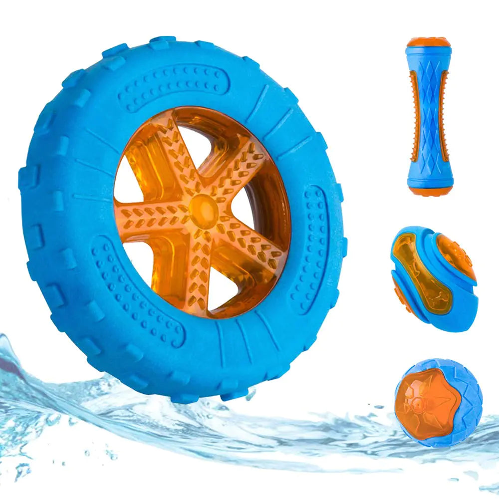 CoubonTail Dog Squeaky Toys Pool Toys Floating Toys for Interactive Fetch & Play Dog Beach Toy TPR