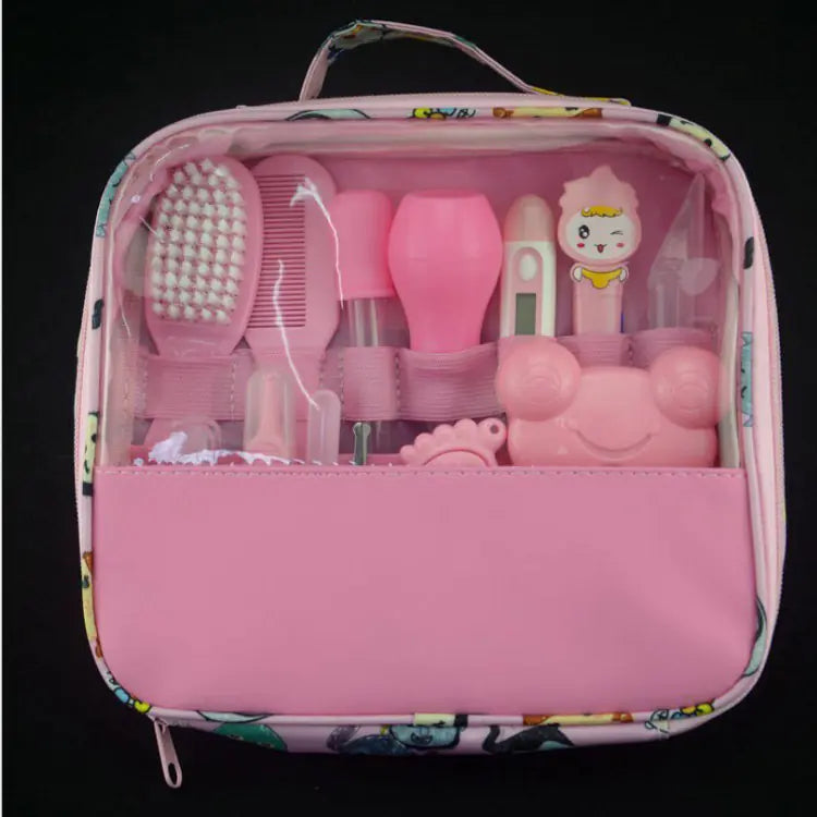 Baby Care Essentials Set with Cleaning Tools in Pouch