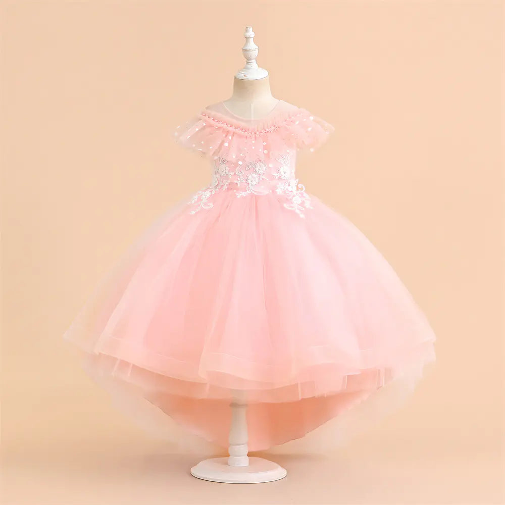 High-End European American Flower Girl Dress for Kids