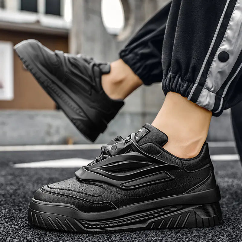 Men's Autumn Trendy Shiny Korean Sneakers for Casual Wear