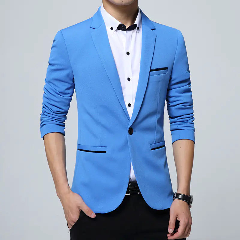Men's Stylish Slim Fit Business Casual Blazer Jacket