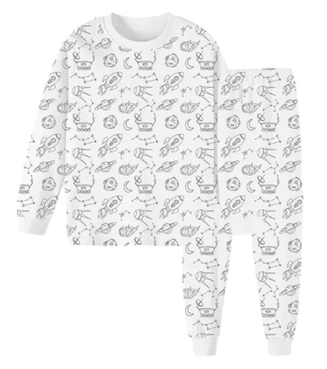 Children's Pajama Set Stick Figure