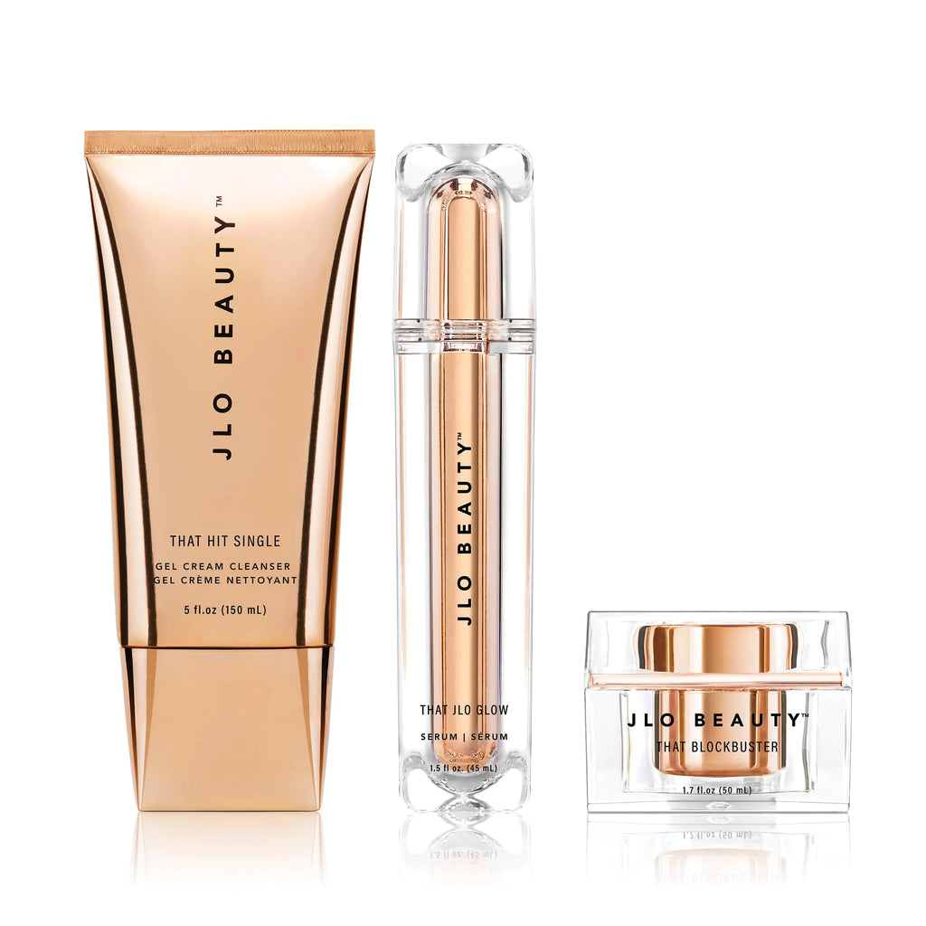 JLO BEAUTY That JLo Starter Kit | Includes Serum Cleanser and Cream Gently Tightens Clears and Hydrates for Smooth Radiant Skin