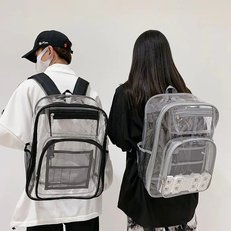 Fashion PVC Transparent Backpack for Men and Women
