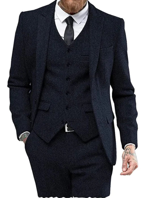 Men's Suit 3-Piece Set for Business and Weddings
