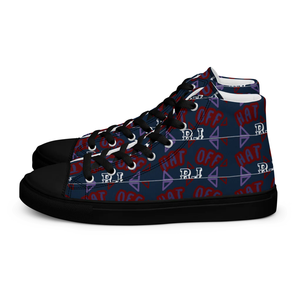 Men's High Top Canvas Shoes R&J Hat Off Brand