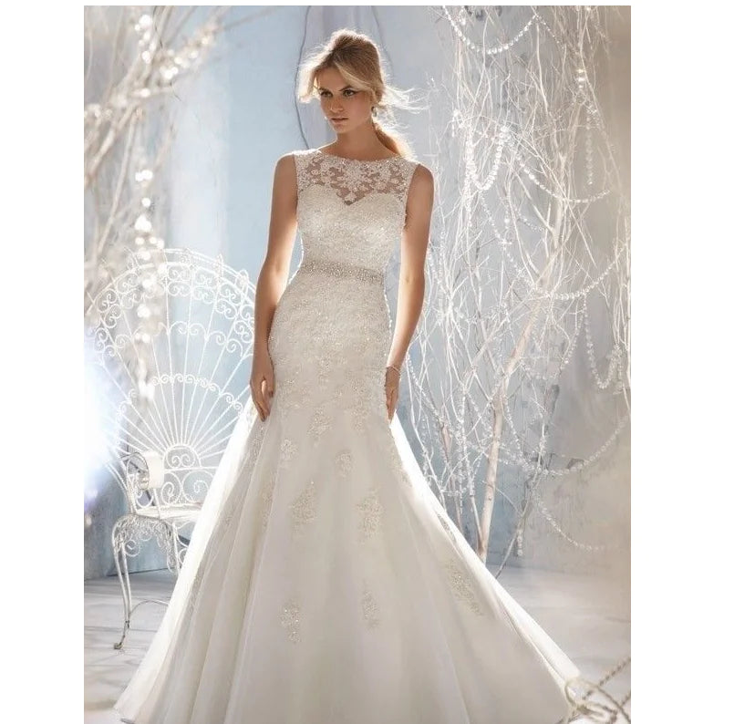 Mermaid Lace Strapless Wedding Dress