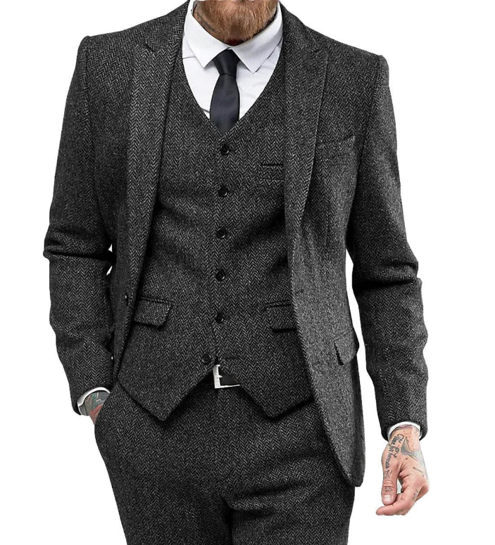 Men's Suit 3-Piece Set for Business and Weddings