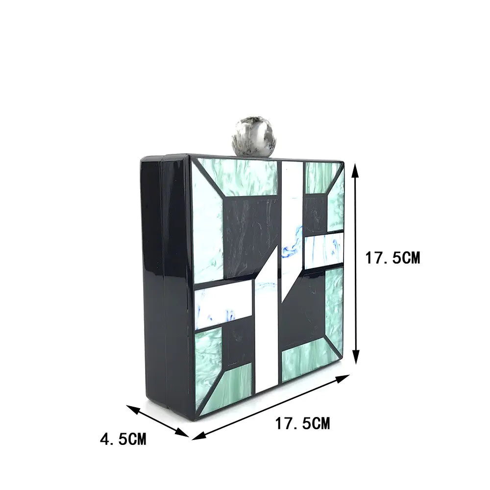 Marble Evening Clutch Purse for Women’s Weddings & Parties