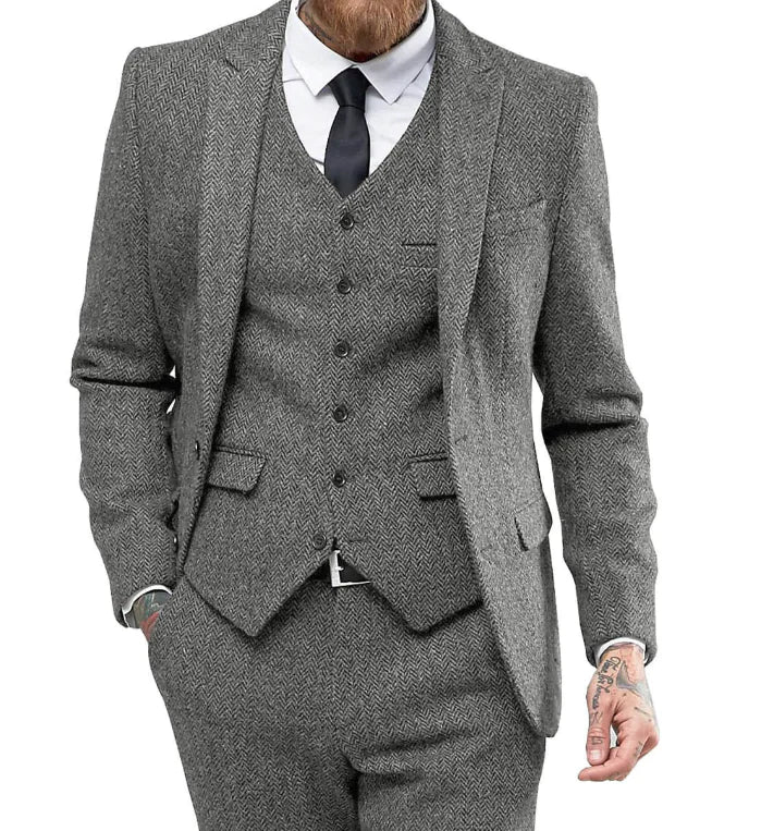 Men's Suit 3-Piece Set for Business and Weddings