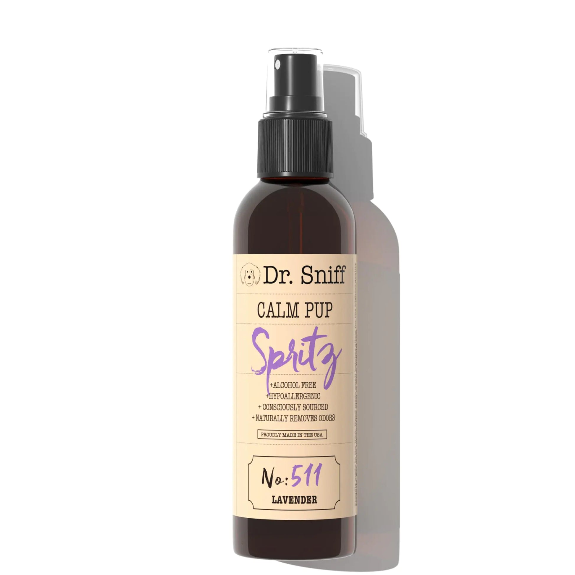 Dr. Sniff Pet Freshening Spray Deodorizes Coat for Long Lasting Freshness Alcohol-Free Cologne Spray Grooming Fragrance Safe for Sensitive Skin for Dog & Cat Lavender Scent 4 oz.