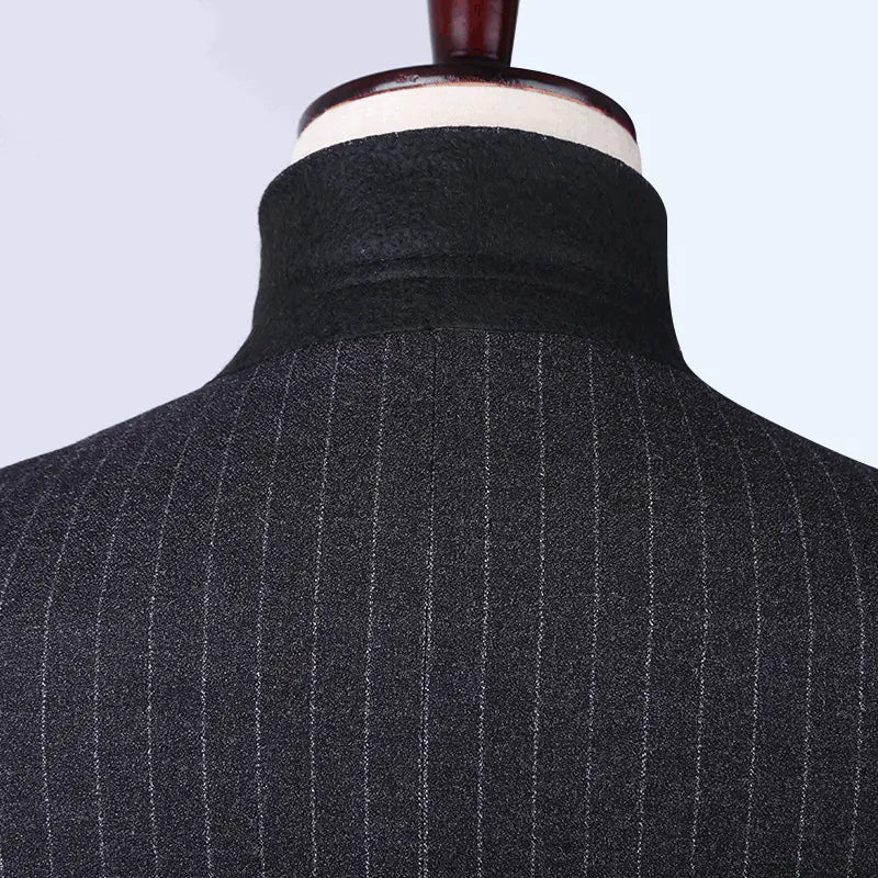 Men's Striped Suit Set for Weddings and Events (2 Pieces)