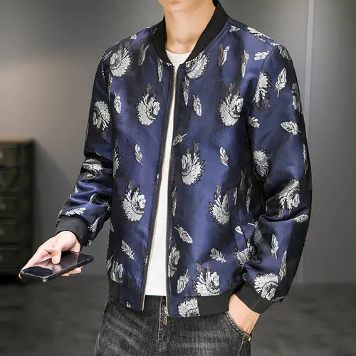 Men's Jacquard Embroidered Autumn Jacket Fashion Wear