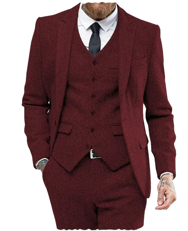 Men's Suit 3-Piece Set for Business and Weddings
