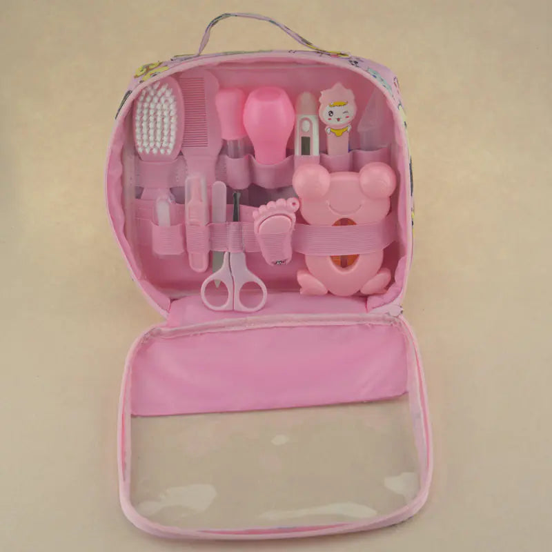 Baby Care Essentials Set with Cleaning Tools in Pouch