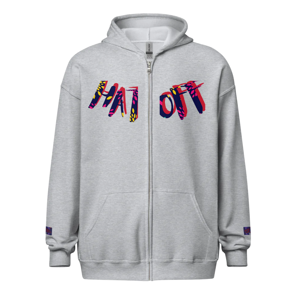 Unisex Heavy Blend Zip Hoodie | R&J Hat Off collection Brand