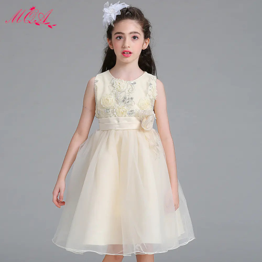 Children's Flower Sequin Princess Dress