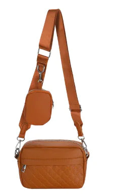 Mini Quilted Crossbody Bag with Coin Purse (One Set)