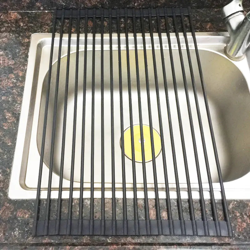 Foldable Stainless Steel Kitchen Sink Bowl Rack