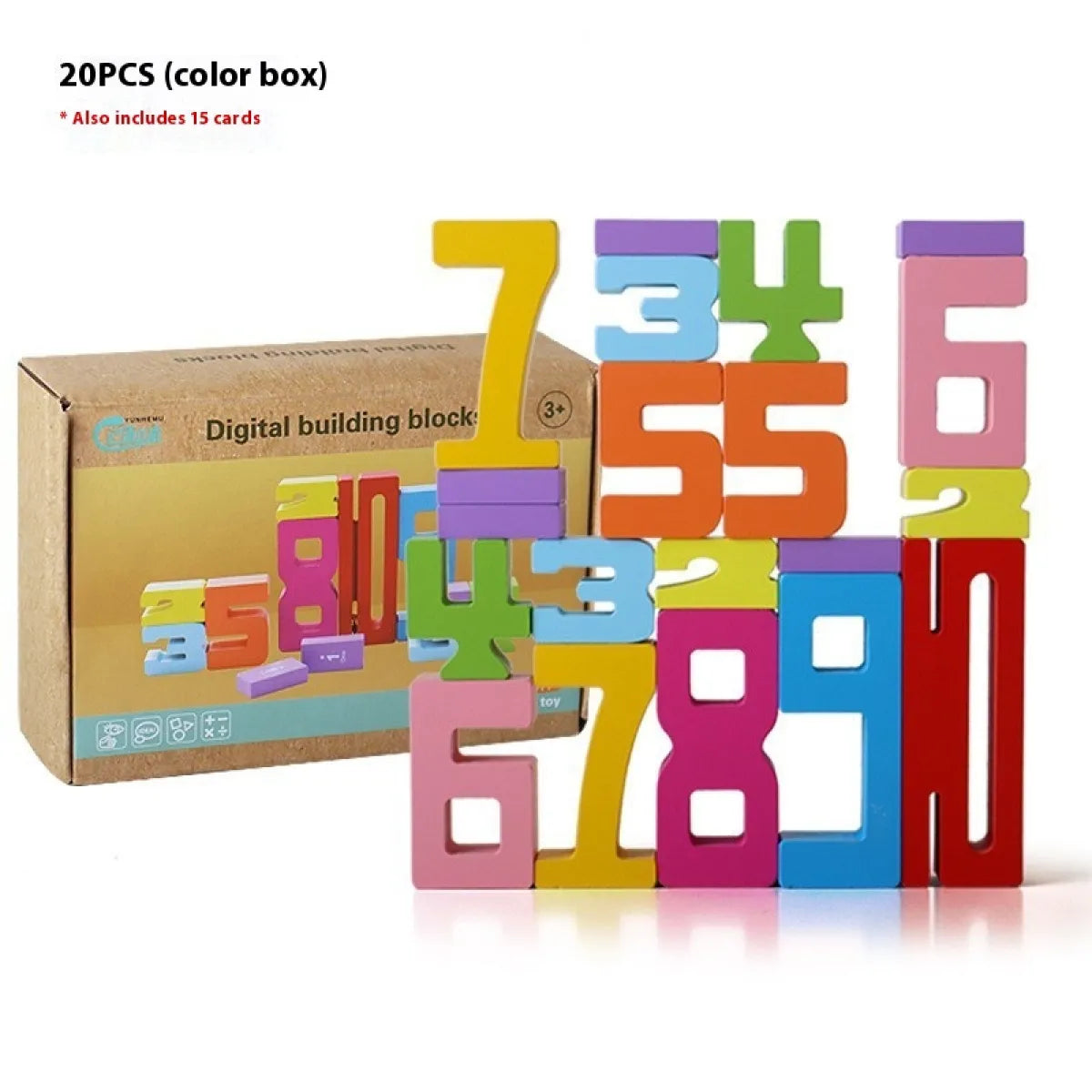 Wooden Number Blocks Set – Rose&Jeffteco
