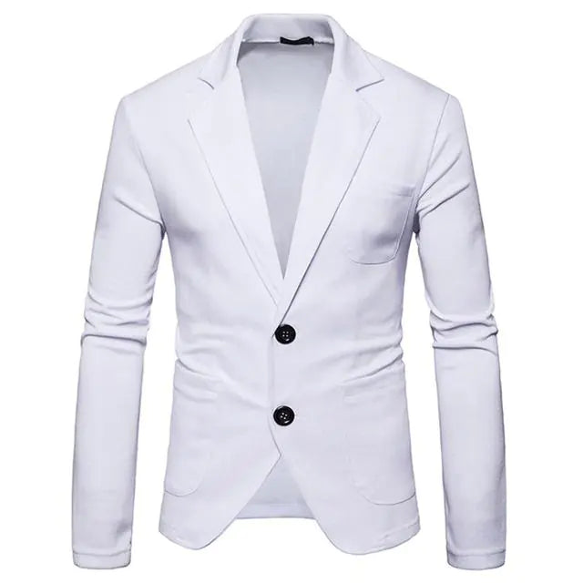 Men's Slim Fit Knit Blazer - Casual Business Jacket