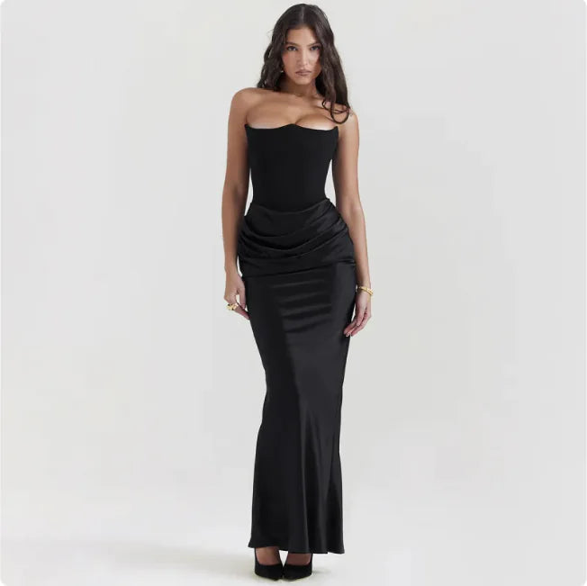 Strapless Maxi Dress – Sleek & Sexy Evening Wear