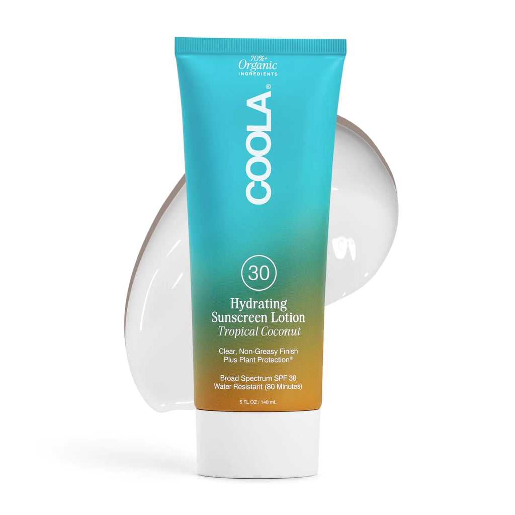 COOLA Organic Sunscreen SPF 30 Sunblock Body Lotion Dermatologist Tested Skin Care For Daily Protection Vegan And Gluten Free Tropical Coconut 5 Fl Oz