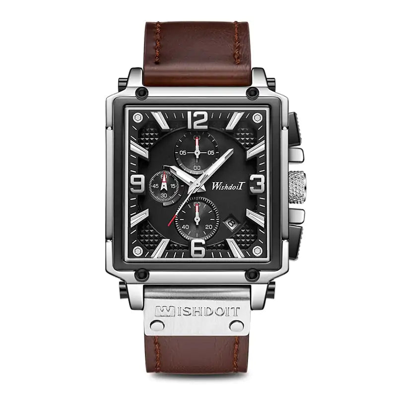 Automatic Square Waterproof Quartz Watch for Men