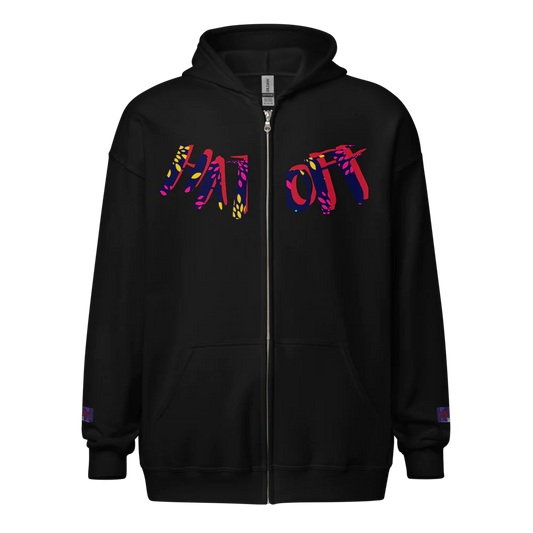 Unisex Heavy Blend Zip Hoodie | R&J Hat Off collection Brand