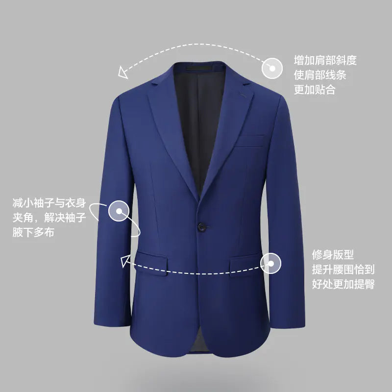 Blue Business Suit for Men and Women (Wedding Attire)