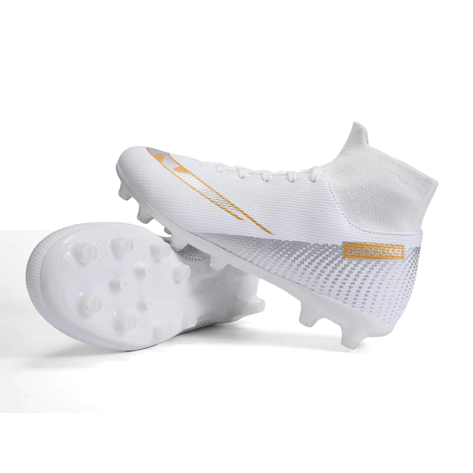 BUFUHA Mens Wide Cleats ag/fg Soccer Cleats for Men Boys/Girls Flag Football Cleats High Top Training Soccer Shoes Outdoor Soccer Boots