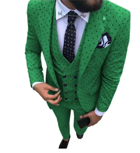 Men's Three-Piece Suit Set for Business and Weddings