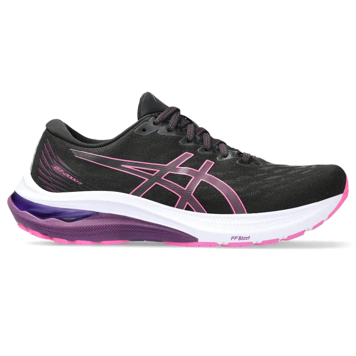 ASICS Women's GT-2000 11 Running Shoes 6.5 Black/Hot Pink