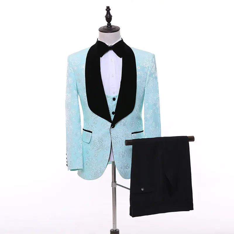 Men's 3-Piece Suit Set for Weddings and Events