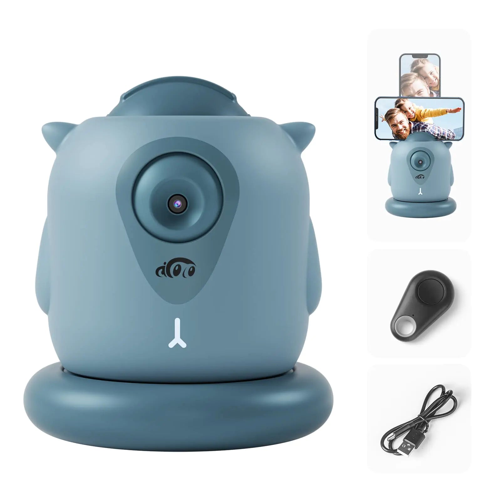 Adaptom Auto Face Tracking Phone Holder 360 Smart Selfie Tripod Mount Fast Motion Moving Tracker for Smartphone GoPro DJI Action Insta360 Camera SLR Mirrorless Video Vlog Live Streaming Accessories