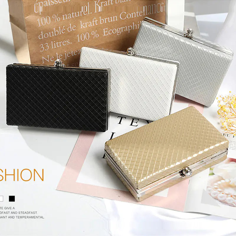 Evening Box Clutch Purse with Chain for Women