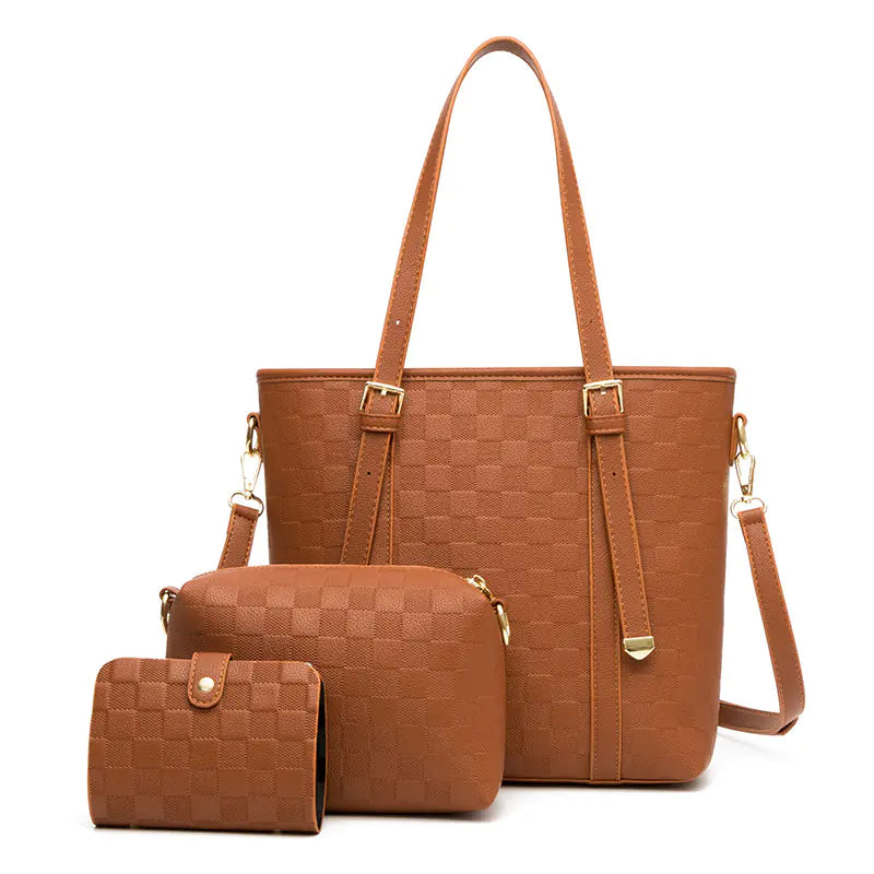 Fashionable Women's Three-Piece Shoulder Bag Set