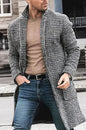 Men's Autumn And Winter Woolen Coat Mid Length Coarse Woolen Coat