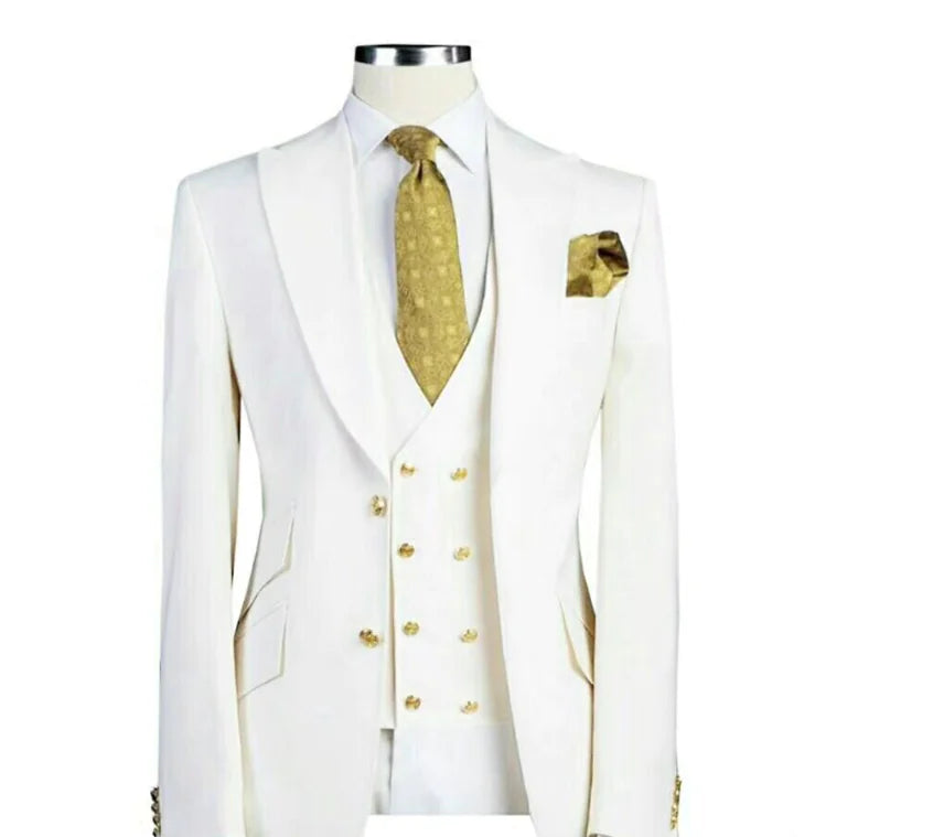 Three-Piece Suit Set for Wedding and Formal Events