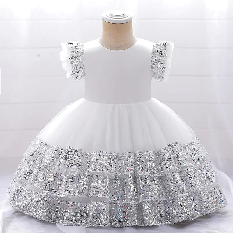 Children's Performance Mesh Sequin Dress