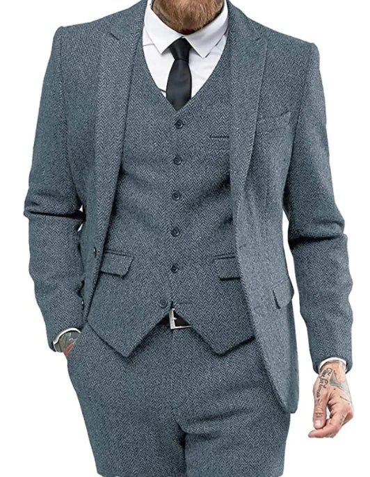 Men's Suit 3-Piece Set for Business and Weddings