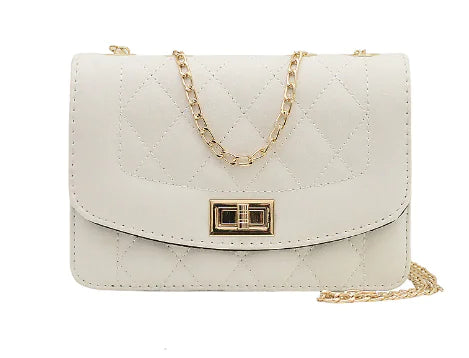 Chanel Style Diamond Chain Crossbody Bag for Women