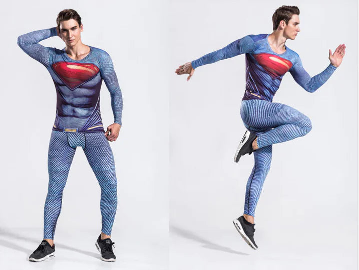 Men's Superhero Compression Set - Spider-Man & Captain America