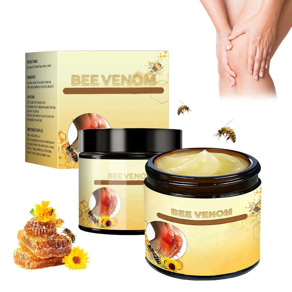 2Pcs Bee Venom Cream Bee Venom Advanced Joint and Bone Cream Bee Venom 𝐑𝐞𝐥𝐢𝐞𝐟 Cream New Bee Venom Gel Bee Venom Joint Cream for All Parts of the Body