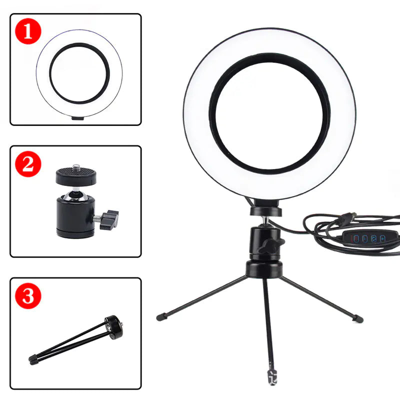 10-Inch Ring Light Kit for Desktop Streaming and Video