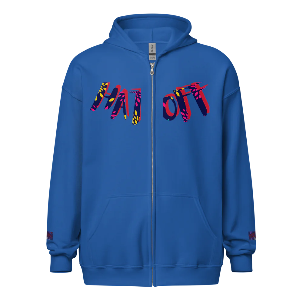 Unisex Heavy Blend Zip Hoodie | R&J Hat Off collection Brand