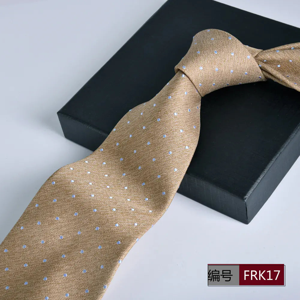 Men's Formal 8cm Striped Tie for Weddings and Business