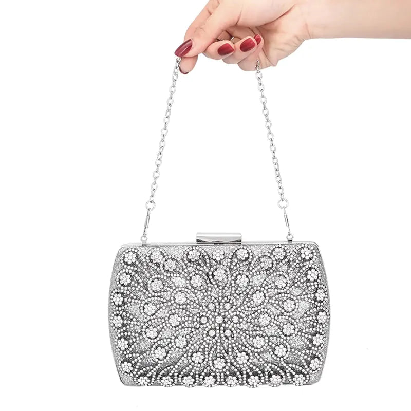 Luxury Diamond Clutch Bag for Women's Wedding Purse