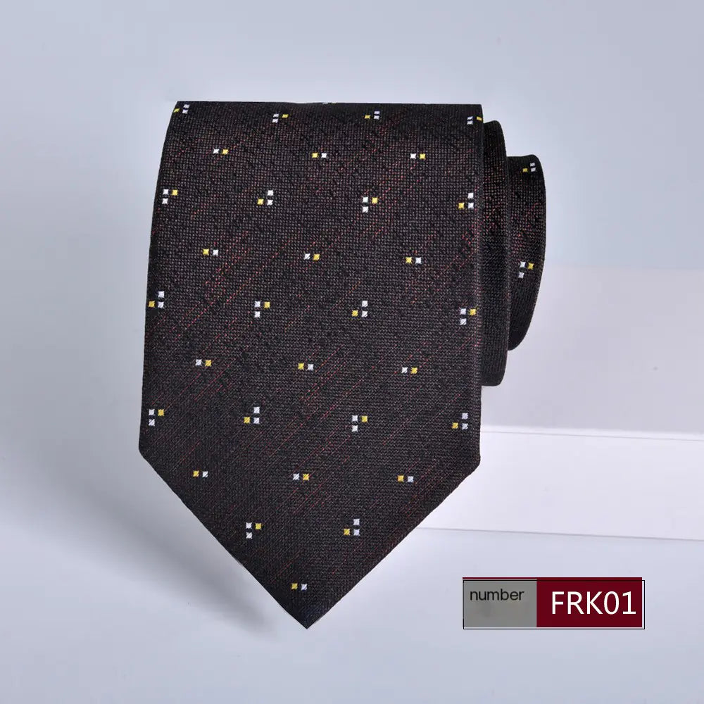 Men's Formal 8cm Striped Tie for Weddings and Business