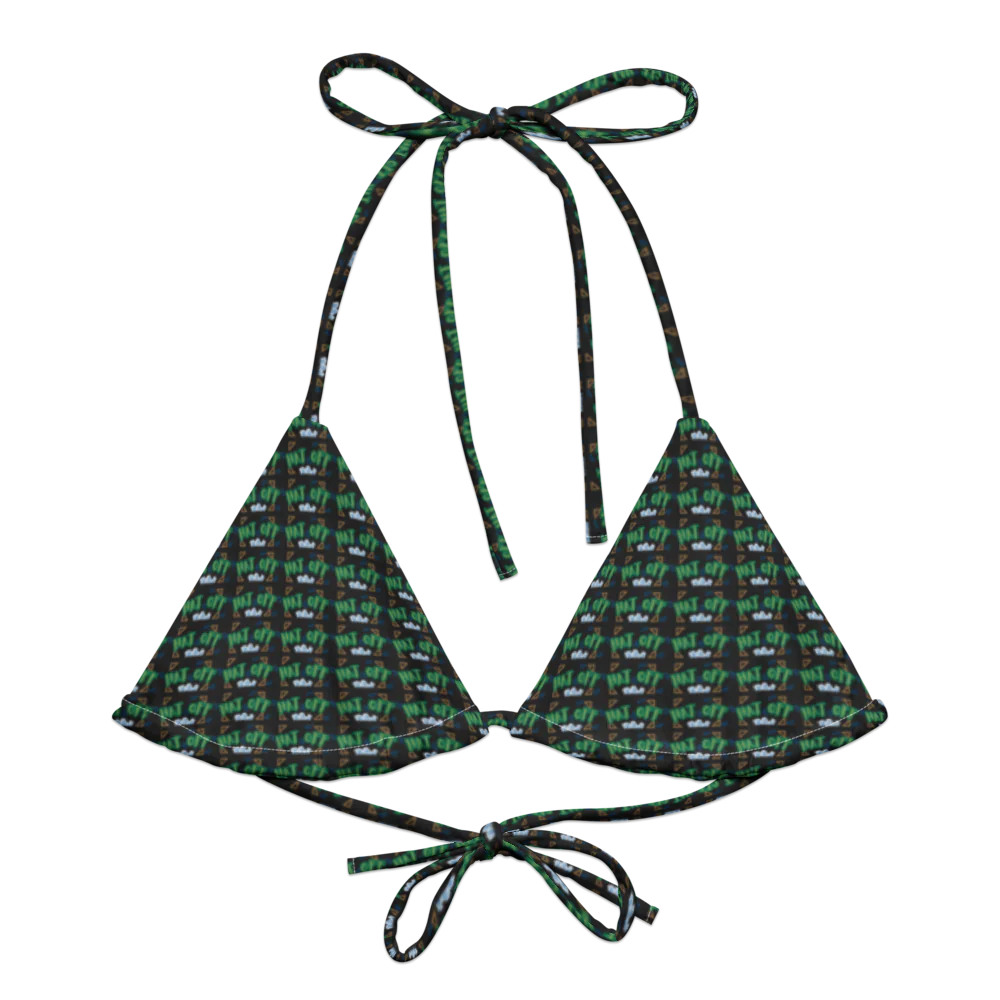 Eco-Friendly Print Padded Bikini Top R&J Hat Off
